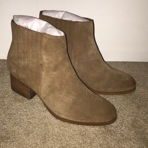 Camel Suede Ankle Boots